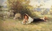 Nicolae Grigorescu Shepherdess USA oil painting artist